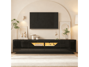 Meuble tv coloris noir 180 cm <strong></strong> <strong></strong>