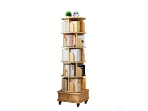 Bibliotheque coloris bois clair 5 étagère(s) MODENUIT - 46 cm x 173 cm