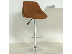 Tabouret de bar, chaise de bar marron velours shl5866