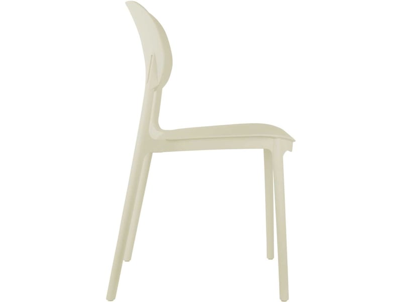  Chaise colorée en polypropylène cheer blanc cassé  - Conforama B