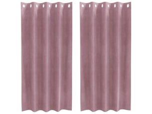 Lot de 2 rideaux, rideaux de fenêtre rose foncé 140 x 175 cm velours cf44108