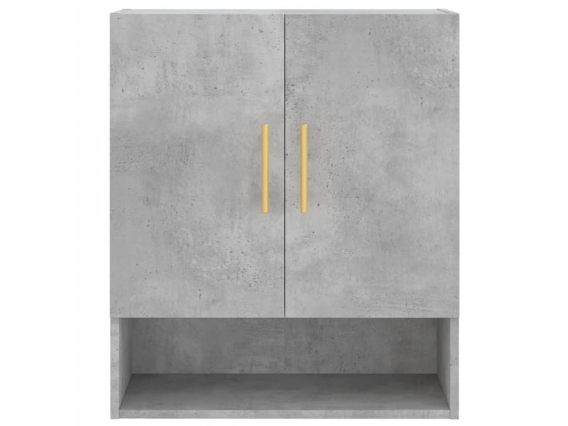  Armoire murale salon, meuble de rangement gris béton 60x31x70 cm bois d'ingénierie shl4314  - Conforama E