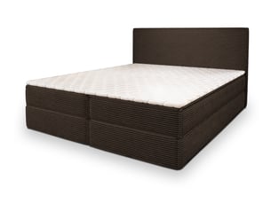 Lit avec rangement 180x200 cm <strong>MASSENO</strong> <strong></strong> coloris marron