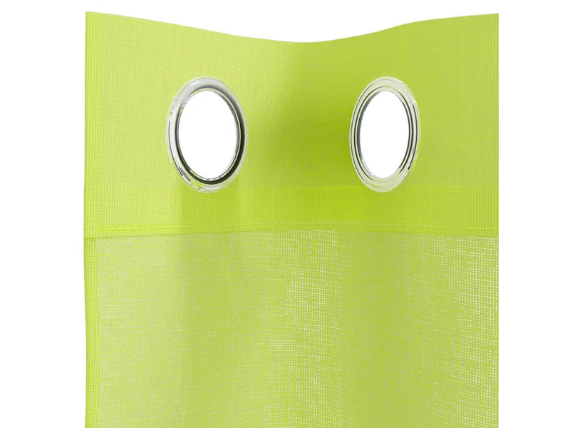  Lot de 2 rideaux en voile, voilages avec œillets vert pomme 140x300 cm cf44435  - Conforama E