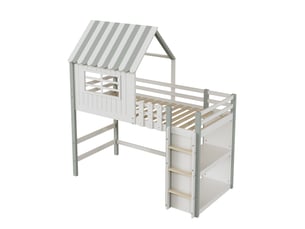 Lit mezzanine 90x200 cm MODENUIT coloris blanc