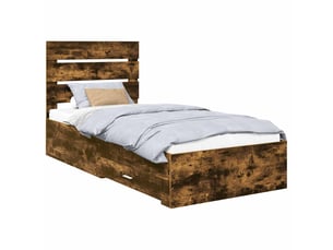 Lit simple 100x200 cm coloris marron