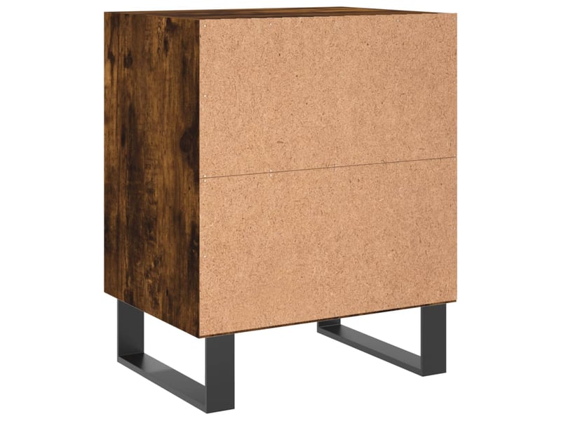  Table de chevet - cabinet de chevet - table de nuit chêne fumé 40x30x50 cm bois d'ingénierie  - Conforama E