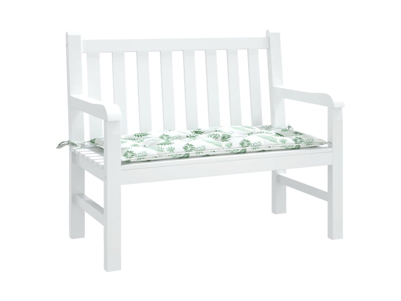  Coussin de banc de jardin, coussin d'assise motif de feuilles 110x50x7 cm tissu cf52749  - Conforama C