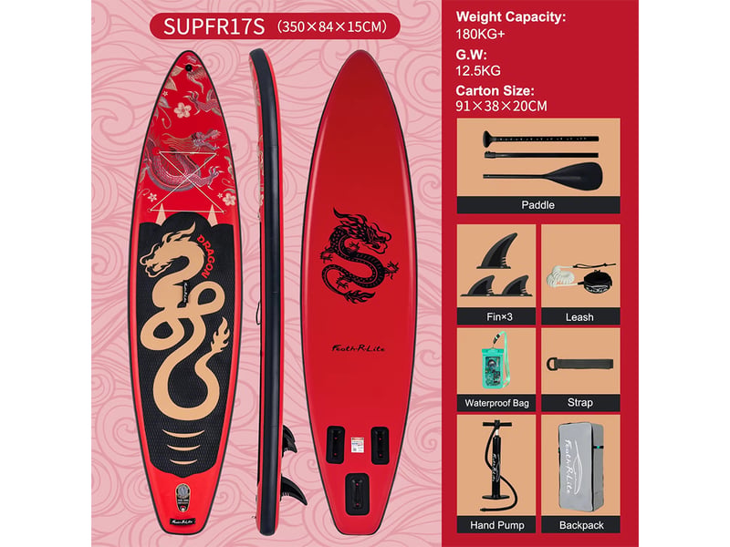  Planche de SUP Funwater SUPFR17S - 350x83x15cm 180kg  - Conforama D
