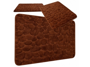 Tapis de bain antidérapant - 80 x 50 cm - marron
