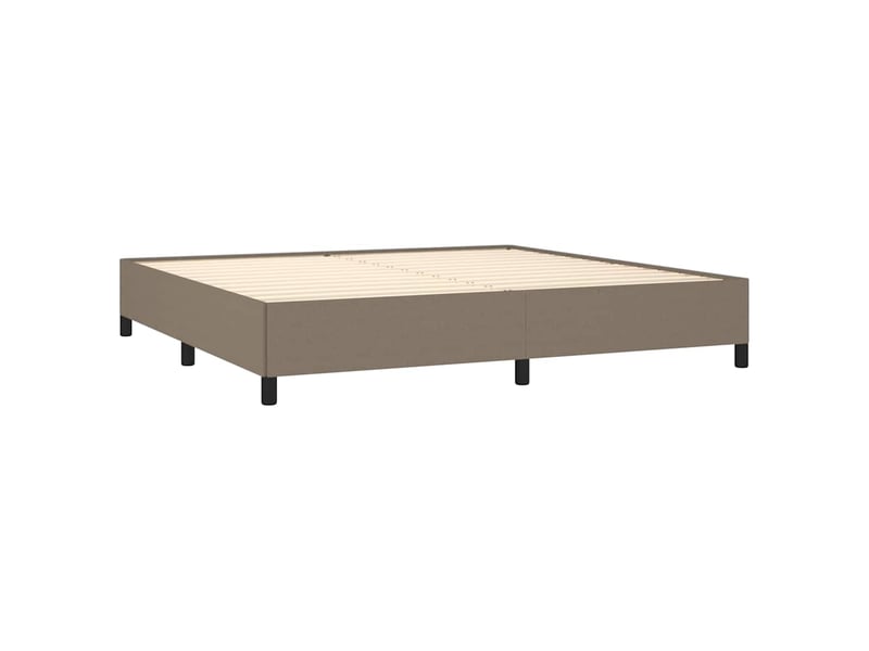  Lit double- lit adulte -  cadre de lit sans matelas taupe 200x200 cm tissu  - Conforama C