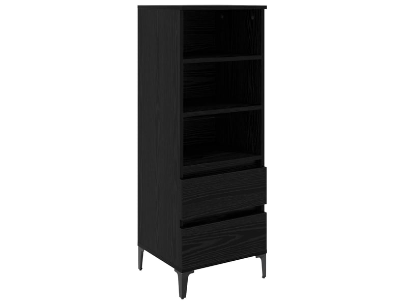  Buffet - haut armoire chêne noir 40 x 36 x 110 cm bois d'ingénierie  - Conforama A