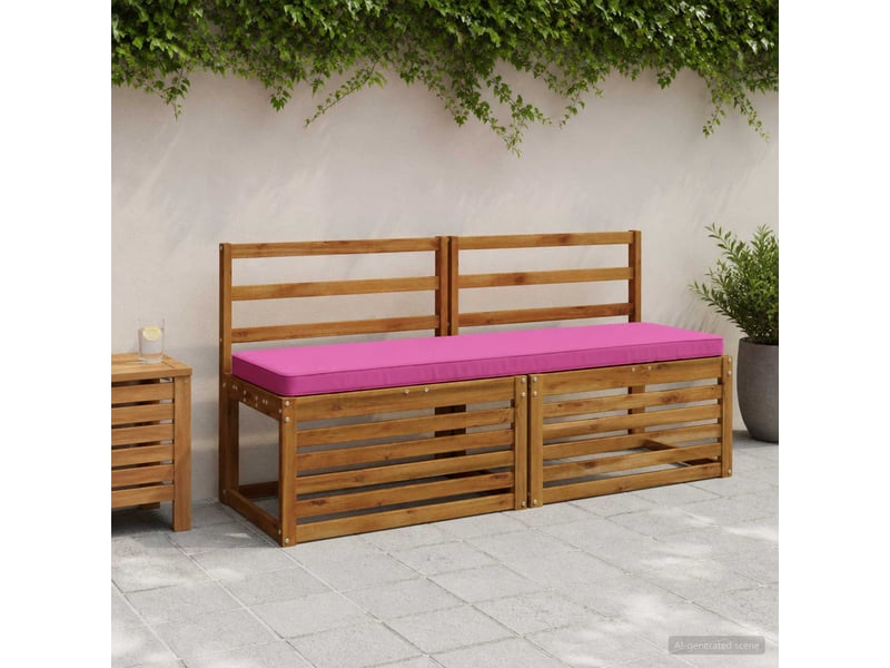  Lot de 2 coussins de banc, coussins d'assise vught 100 % polyester rose cf58055  - Conforama B