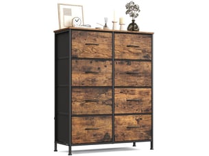 Commode de rangement 30 x 76,7 x 95,2 cm capacité 30 kg design rustique contemporain en mdf marron 12_0012444