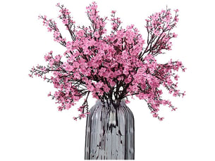 Fleurs artificielles respirantes en tissu, 6 bouquets de plantes en soie artificielles européennes, décoration de mariage et de fête, bouquets décoratifs, fleurs pressées, bricolage de jardin ()-aquaf