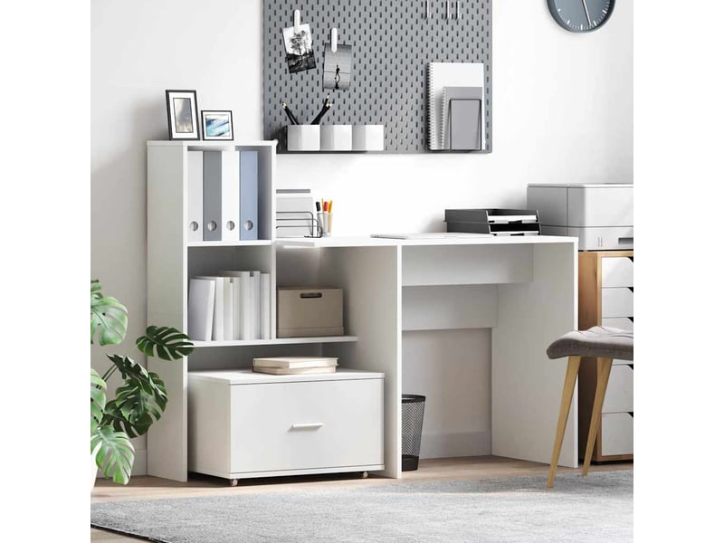  Armoire de rangement bureau, armoire à tiroirs 55 x 45 x 31 cm blanc  - Conforama B
