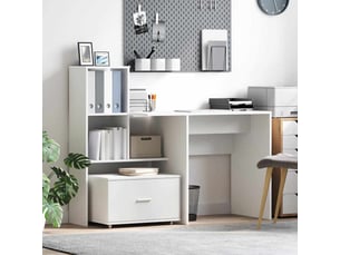 Armoire de rangement bureau, armoire à tiroirs 55 x 45 x 31 cm blanc
