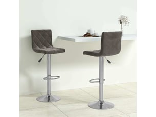 Lot de 2 tabouret de bar, chaise de bar gris foncé velours shl33042