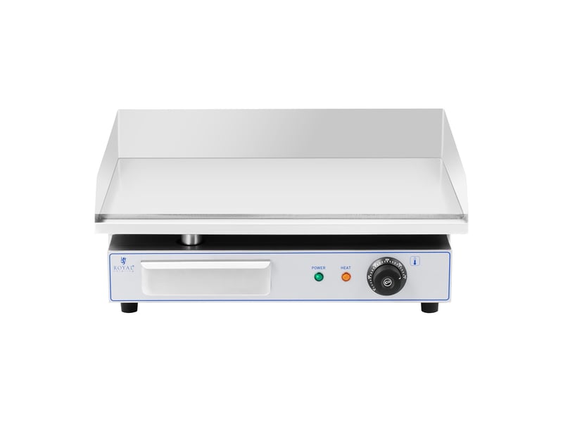  Plancha électrique professionnelle en inox pour restaurant de table 1 feu 55 x 40 cm (3 000 watts, 550 x 400 mm, lisse) 14_0004070  - Conforama E
