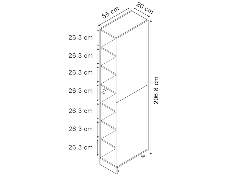 Vicco etagère de cuisine, blancblanc, 20cm avec 7 compartiments  - Conforama B