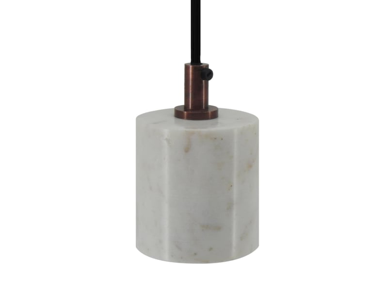  Lampe suspension en marbre sigma ii 10cm blanc  - Conforama B