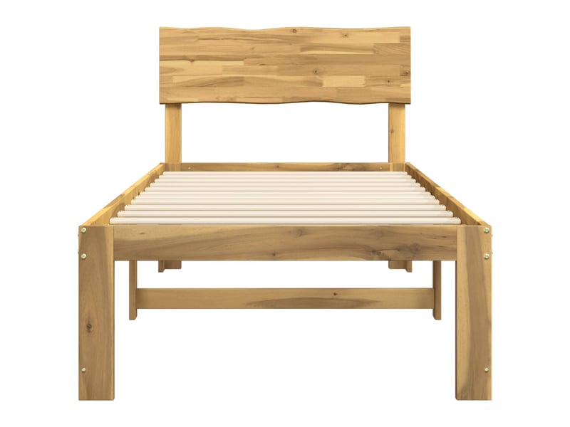  Lit simple- lit adulte -  cadre de lit simple avec tête de lit rostock blanc 100 x 200 cm  - Conforama C