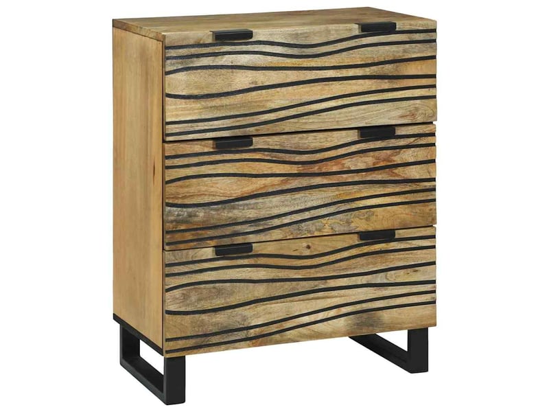  Ensemble de buffet 3 pc naturel 180 x 33 x 75 cm cf65486  - Conforama D