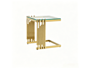 Table basse carré(e) coloris bicolore FLORAGRACE - 32 cmx32 cm