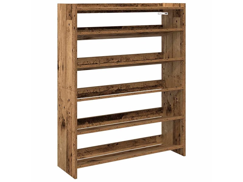  Meuble à chaussures, étagère à chaussures vieux bois 80x25x100 cm bois d'ingénierie  - Conforama A