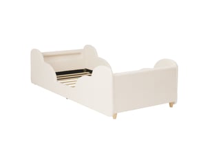 Lit simple 90x200 cm SOGEU   coloris beige