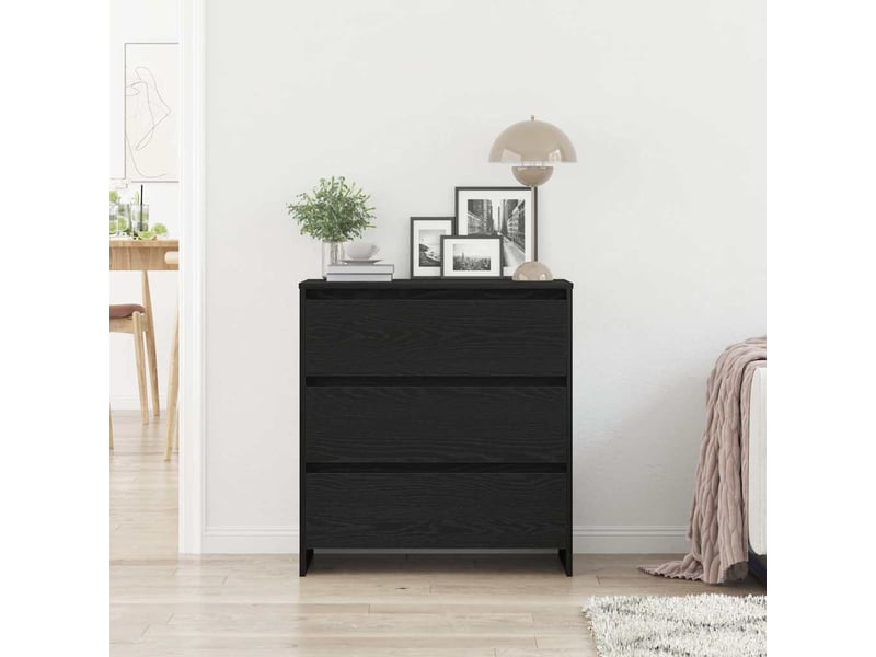  Buffet - bahut - meuble de rangement en chêne noir 70 x 41 x 75 cm bois d'ingénierie  - Conforama C
