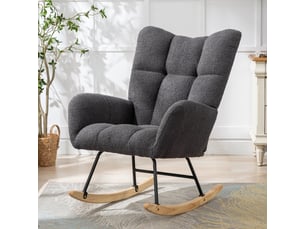 Fauteuil fixe <strong>HAUSS SPOLE</strong> <strong></strong> Tissu bouclette gris vendu A l'unité