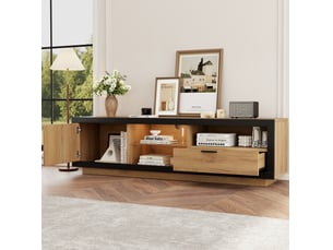 Meuble tv coloris bicolore 160 cm <strong>MIVRAY </strong> <strong></strong>
