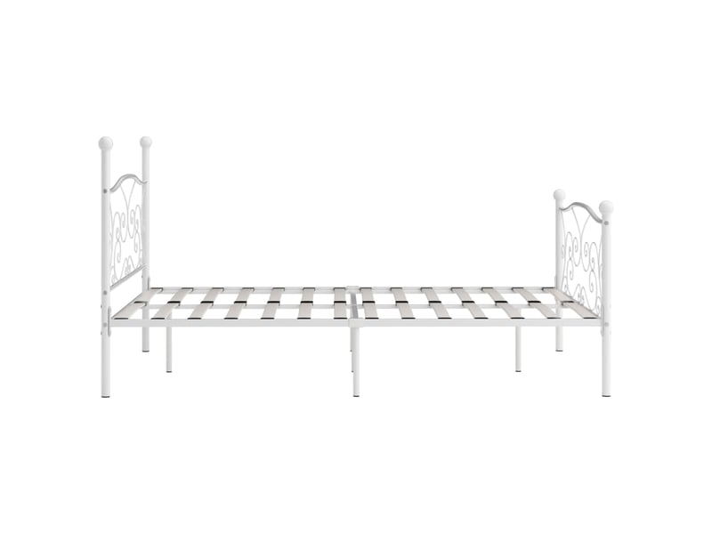 Lit 2 personnes avec sommier à lattes pour adulte ; cadre de lit métal 120x200cm  - Conforama E