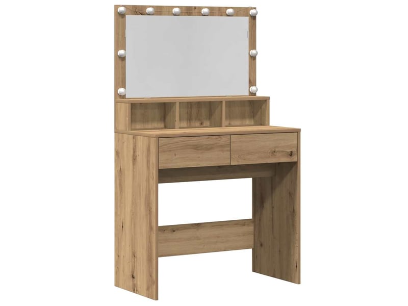  Coiffeuse, table de toilette chêne artisanal 80x41x134,5 cm  - Conforama A