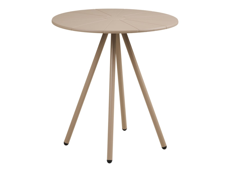  Table de jardin ø70cm plateau en polypropylène pieds en métal beige  - mazaline MAZALINE - Conforama A