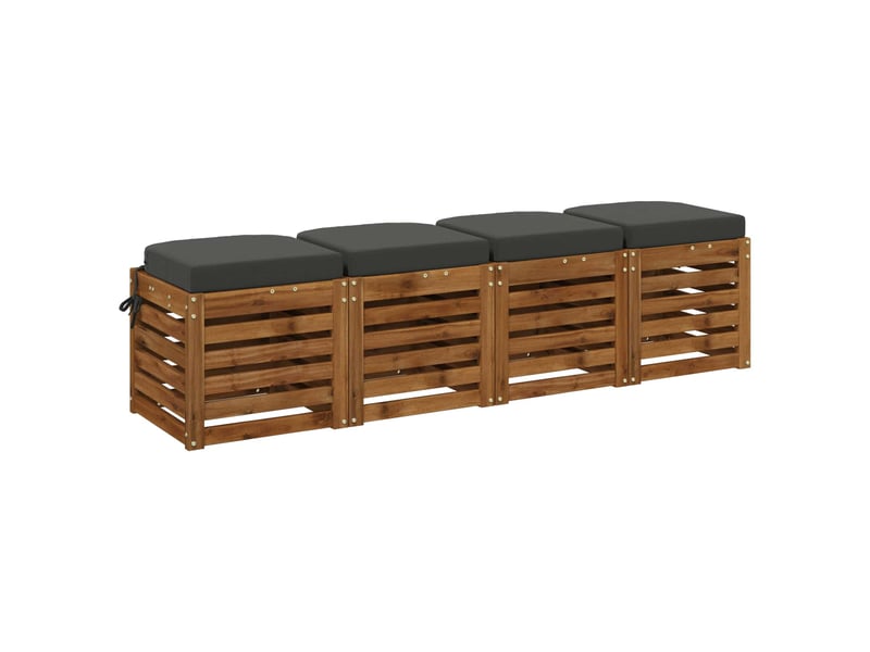  Lot de 4 coussins de siège, coussins d'assise soest 100 % polyester cf60763  - Conforama C
