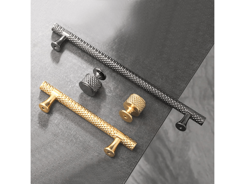 Lot de 3 boutons dorés pour meubles, boutons pour tiroirs à un seul trou, boutons dorés pour portes d'armoires - Conforama E