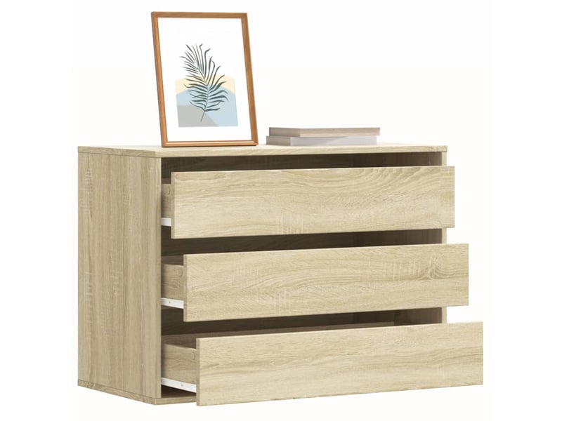  Commode chambre adulte, commode d'angle chêne sonoma 80x41x58 cm bois d'ingénierie  - Conforama B
