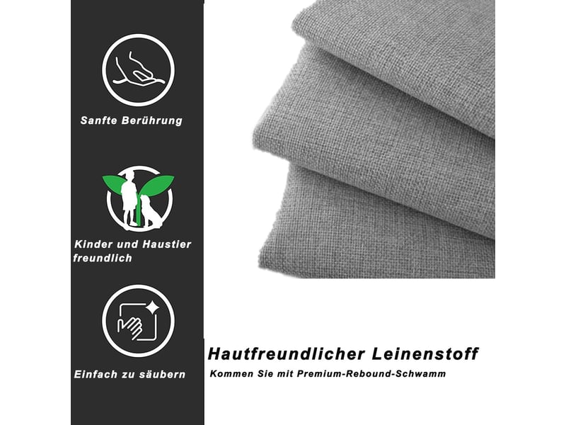  Lit coffre 90x200cm hydraulique lin gris avec sommier LDU00061AAE - Conforama E