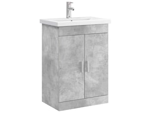 Ensemble de mobilier de salle de bain gris béton shl5490