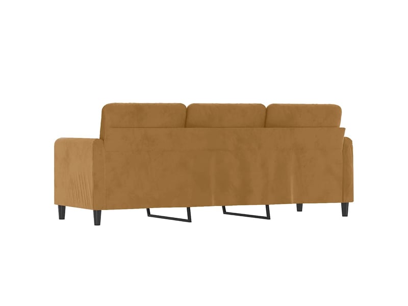  Canapé droit, sofa, canapé à 3 places marron 180 cm velours cf20556  - Conforama E