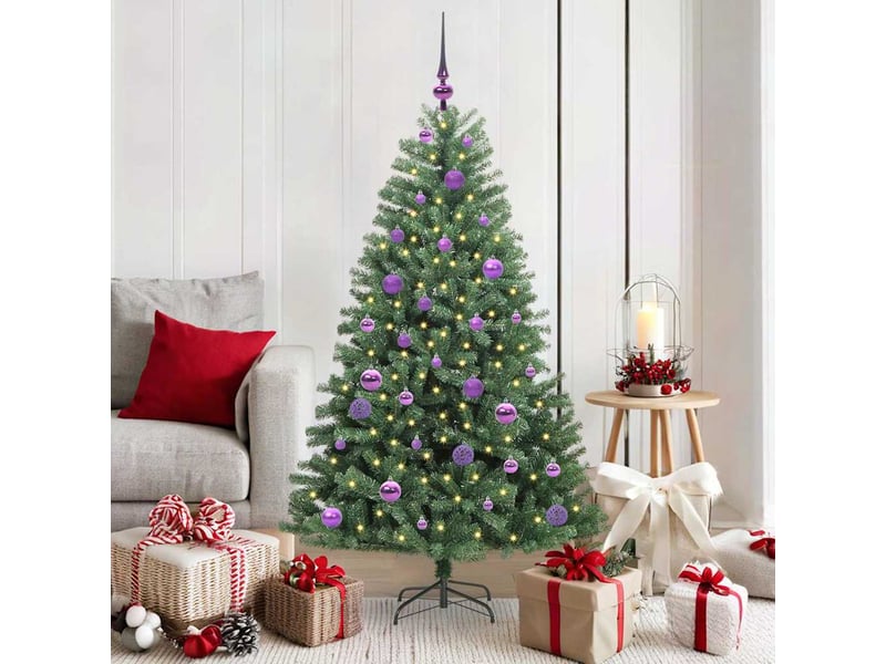  Sapin de noël artificiel, arbre de noël à branches articulées vert 150 cm shl6341  - Conforama B