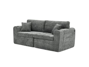 Canapé droit fixe  Bliss Lite 2 places Tissu gris
