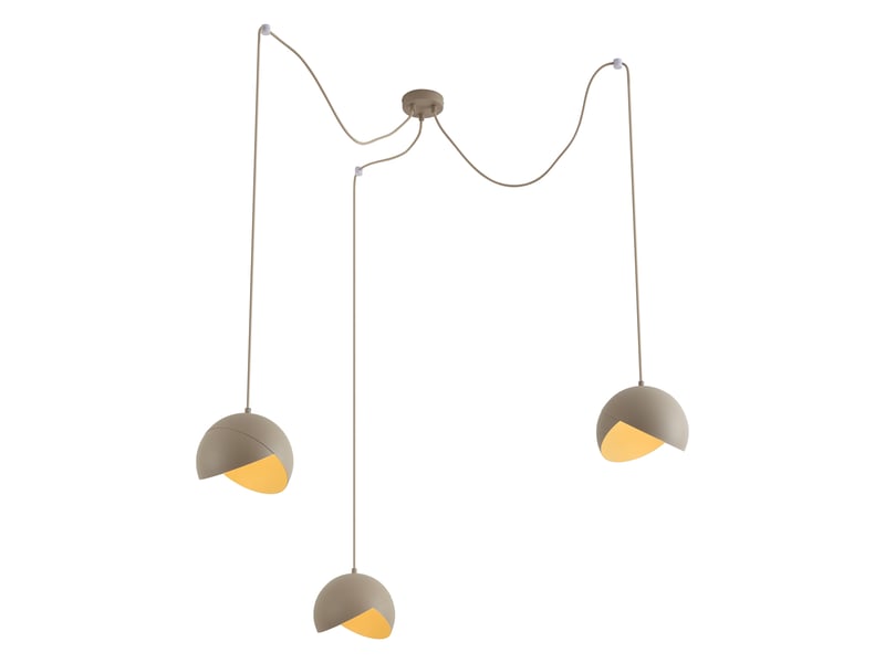 Design hanglamp beige met opaal glas 3-lichts - tulip  - Conforama E