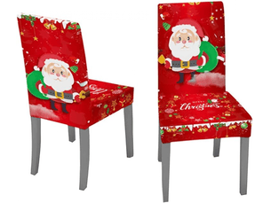 Lot de 2 housses de chaise élastiques sur le thème de noël, adaptées aux chaises de salle à manger, amovibles et lavables, convenant aux hôtels, r, multicolore