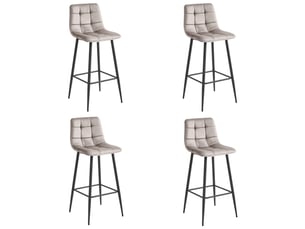 tabouret de bar  <strong>SANS MARQUE</strong>  - beige hauteur d'assise 76 cm vendu Par 4