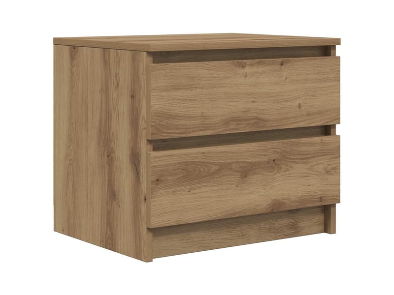  Lot de 2 tables chevet - cabinet de chevet - table de nuit chêne artisanal 50x40x43.5cm bois ingénierie  - Conforama D