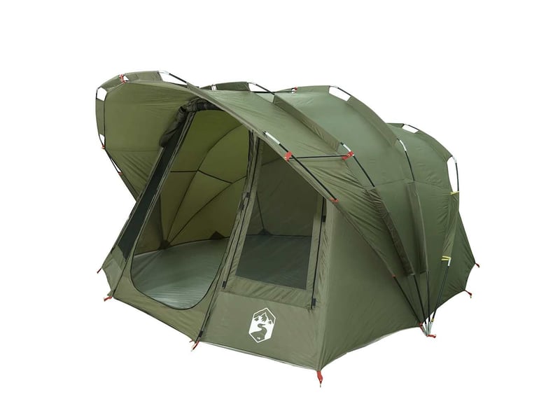  Tente de pêche, tente de camping 5 personnes vert olive imperméable shl48429  - Conforama D
