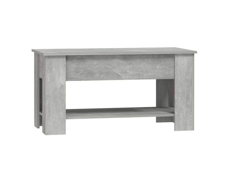  Table basse - table de salon - table à thé gris béton 101x49x52 cm bois d'ingénierie  - Conforama E